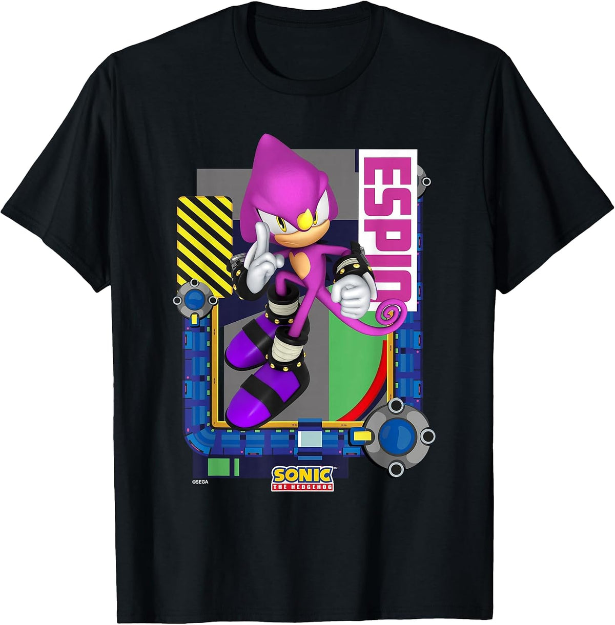 Sonic the Hedgehog - in the Zone - Espio T-Shirt - Black