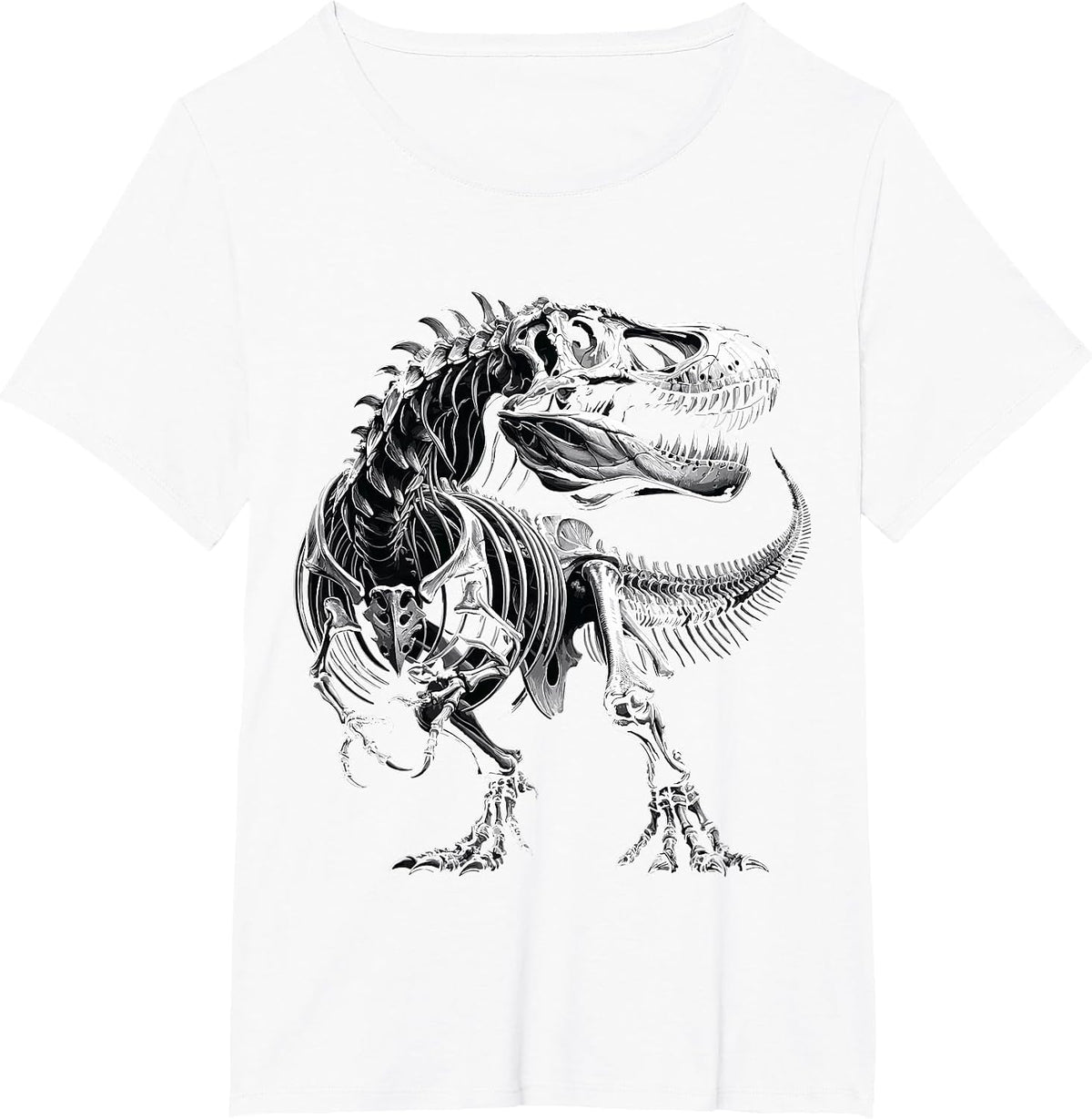 T-Rex Fossil Skeleton Dinosaur Bones Paleontologist T-Shirt - White