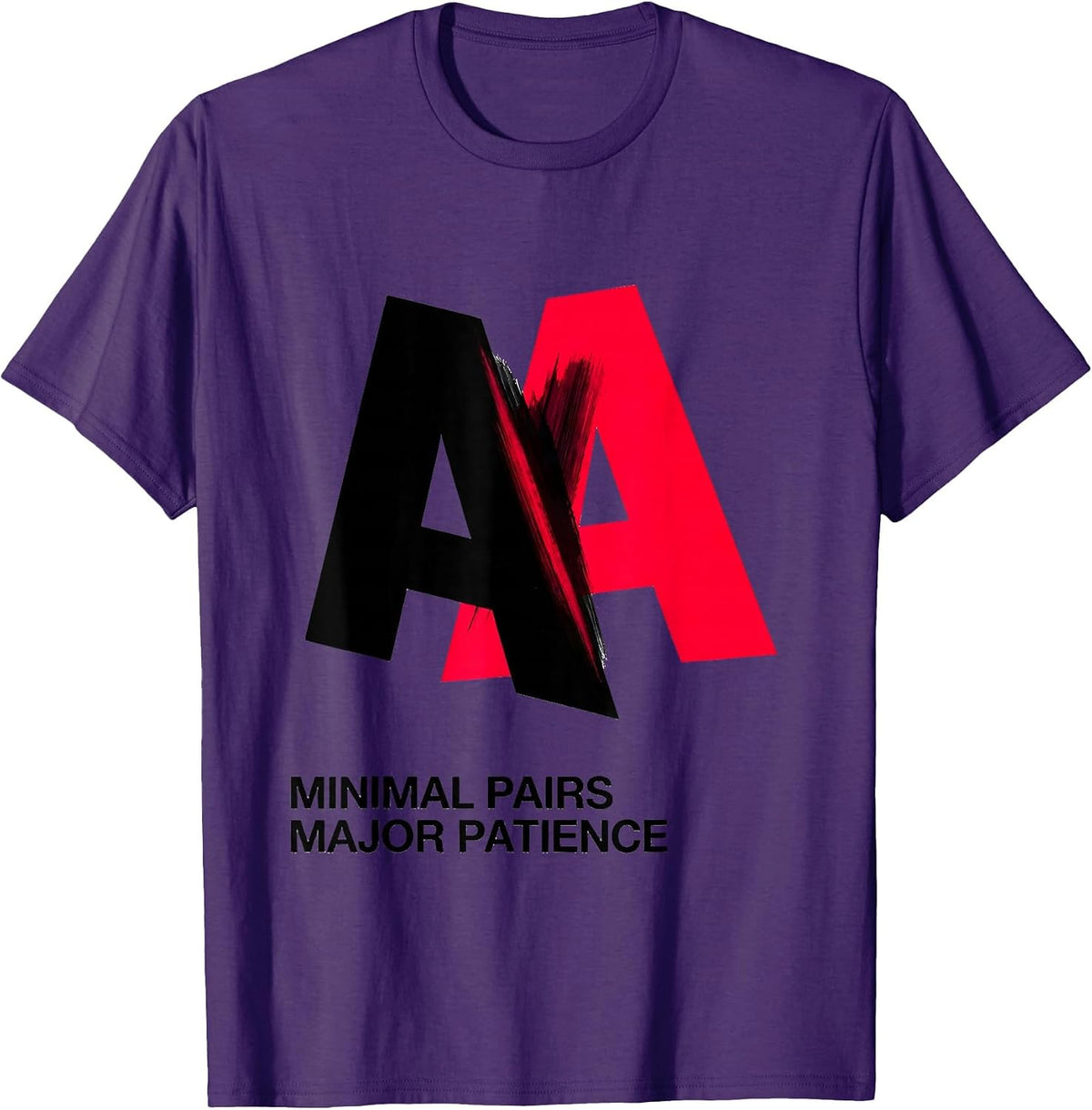 Minimal Pairs, Major Patience New Wave SLP Speech Therapist T-Shirt - Purple