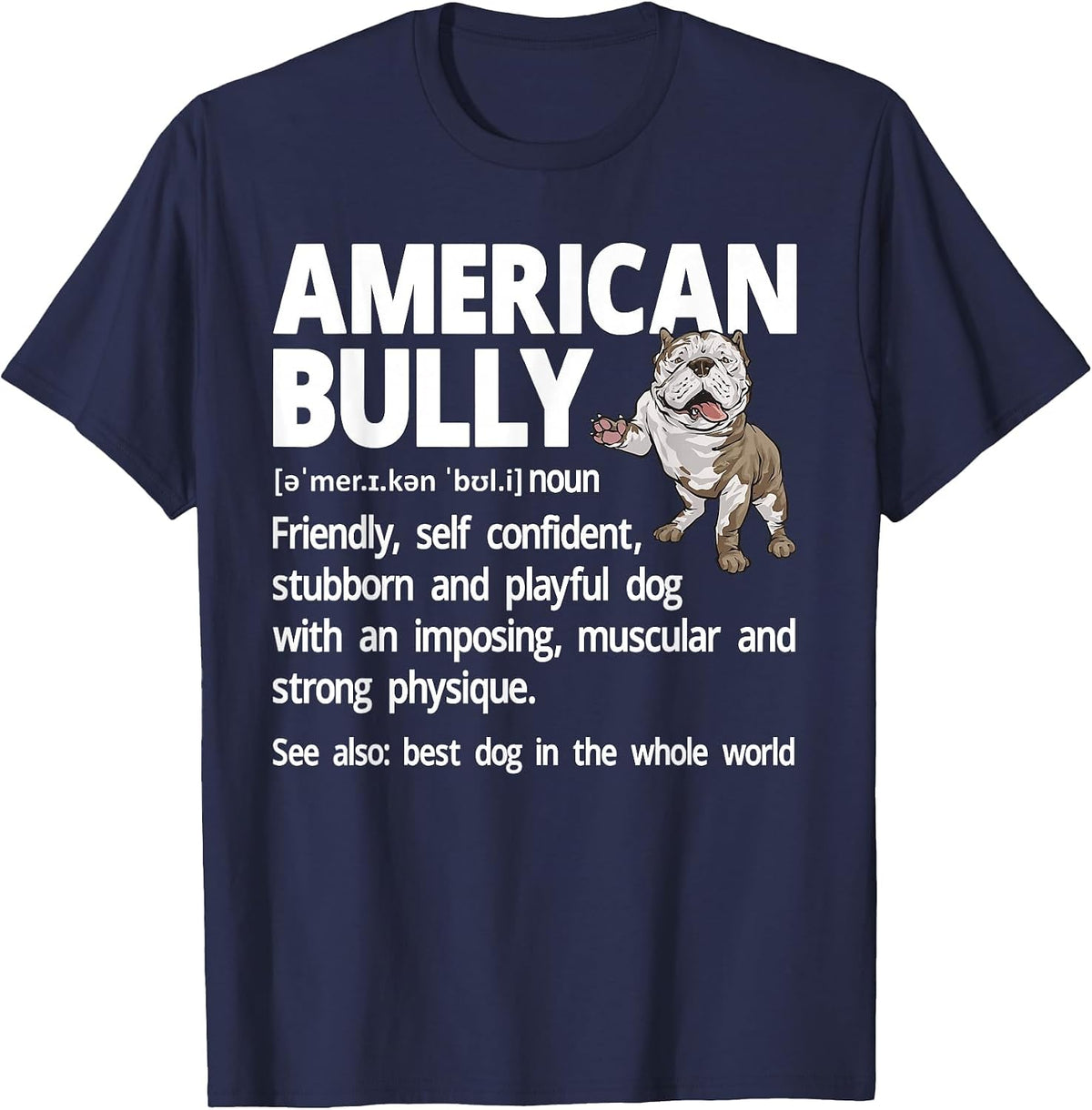 American Bully Definition XL American Bully T-Shirt - Navy Blue