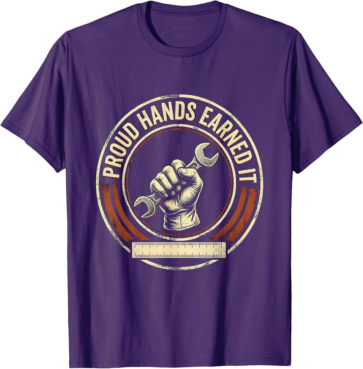 Proud Hands Earned It Union Strong Skilled Worker Labor Day T-Shirt - Purple