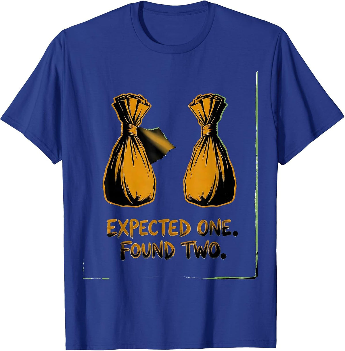 Men's Expected One Found Two Playful Twin Pregnancy Mama T-Shirt - Royal Blue