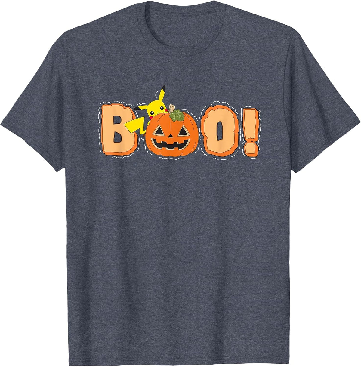 Halloween Pika Boo! T-Shirt - Heather Blue
