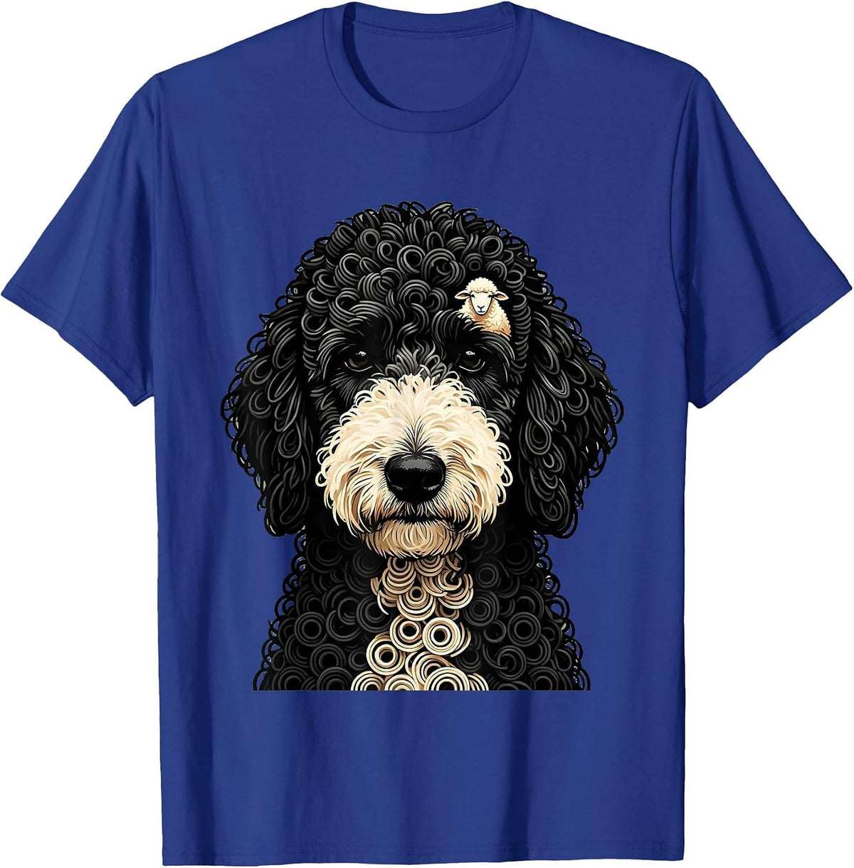 Men's Sheepadoodle Minimalist Breed Humor Dog Lover T-Shirt - Royal Blue
