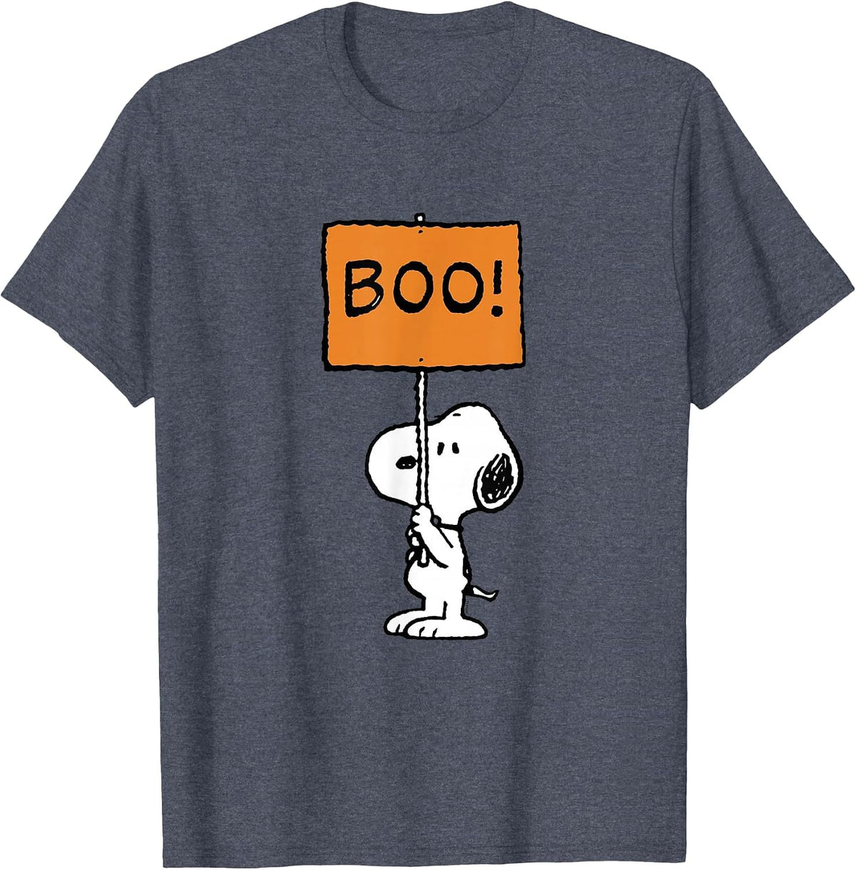 Peanuts Halloween Snoopy Boo! T-Shirt - Heather Blue