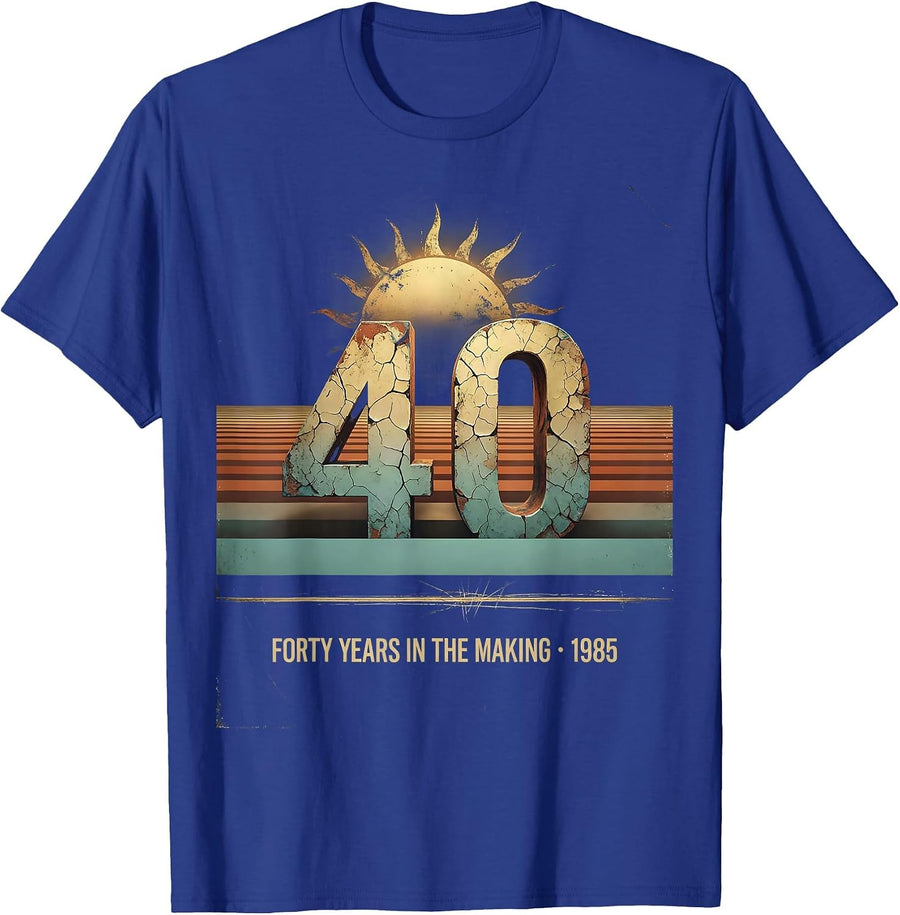 Forty Years In The Making · 1985 Vintage 40th Birthday Gift T-Shirt - Royal Blue