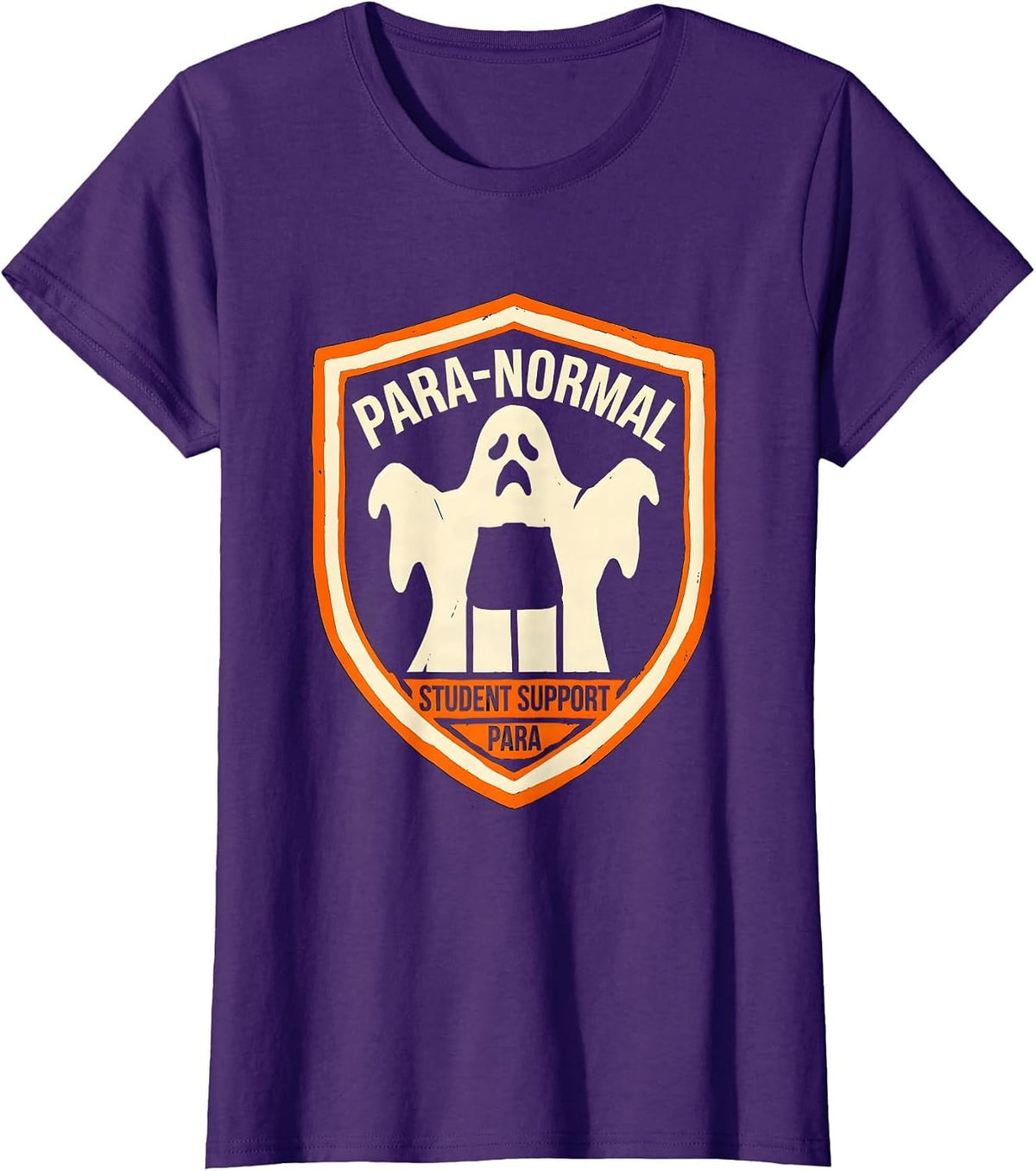 Women's Para-Normal Student Support Para Ghost Sped Teacher T-Shirt - Purple