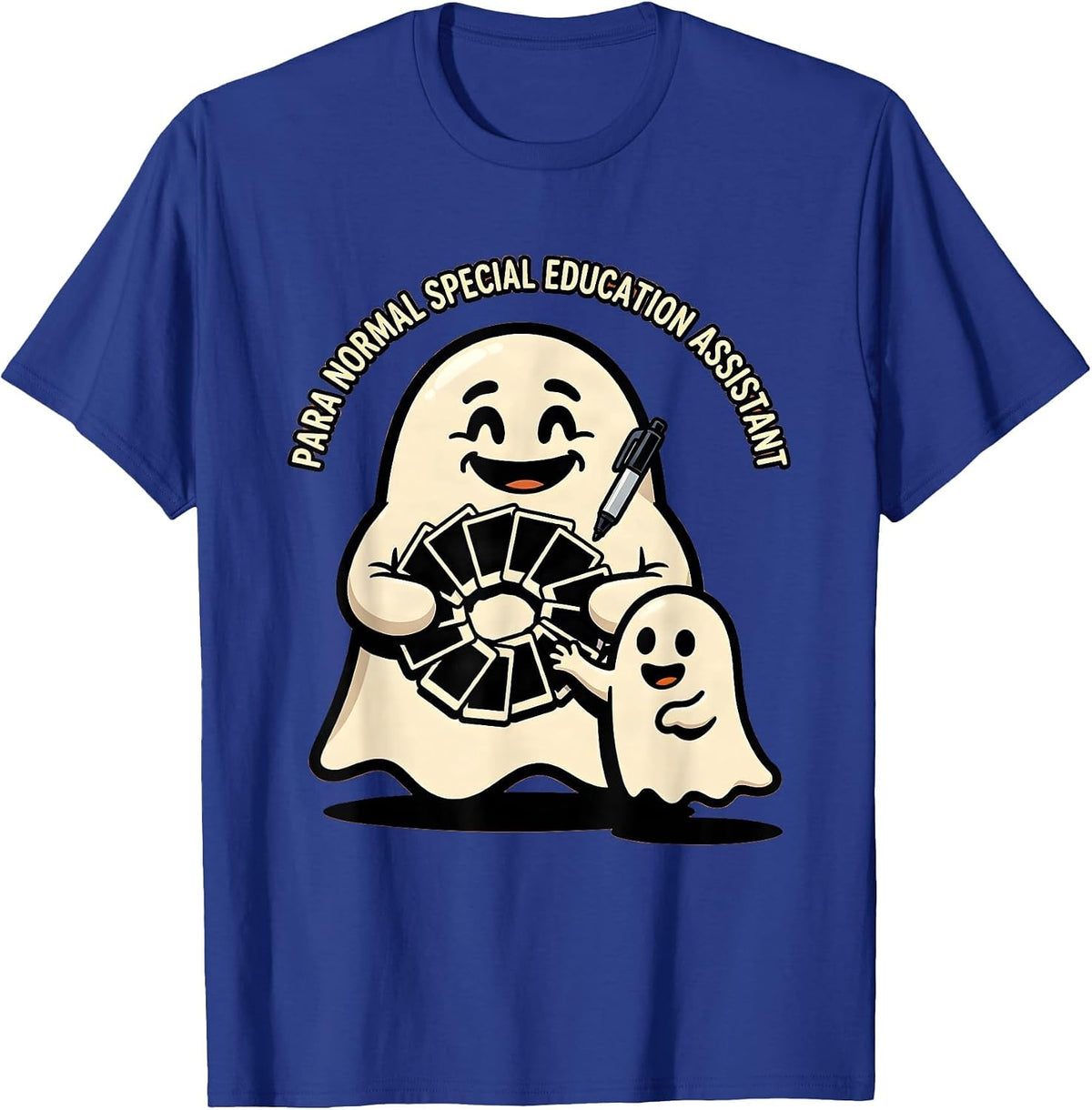 Men's Para Normal Special Education Assistant Ghost T-Shirt - Royal Blue