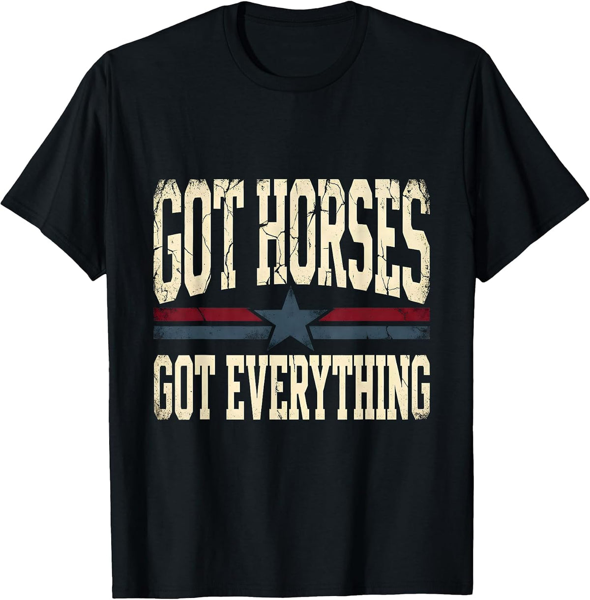 Men's Got Horses Got Everything Horse Lover Design T-Shirt - Black
