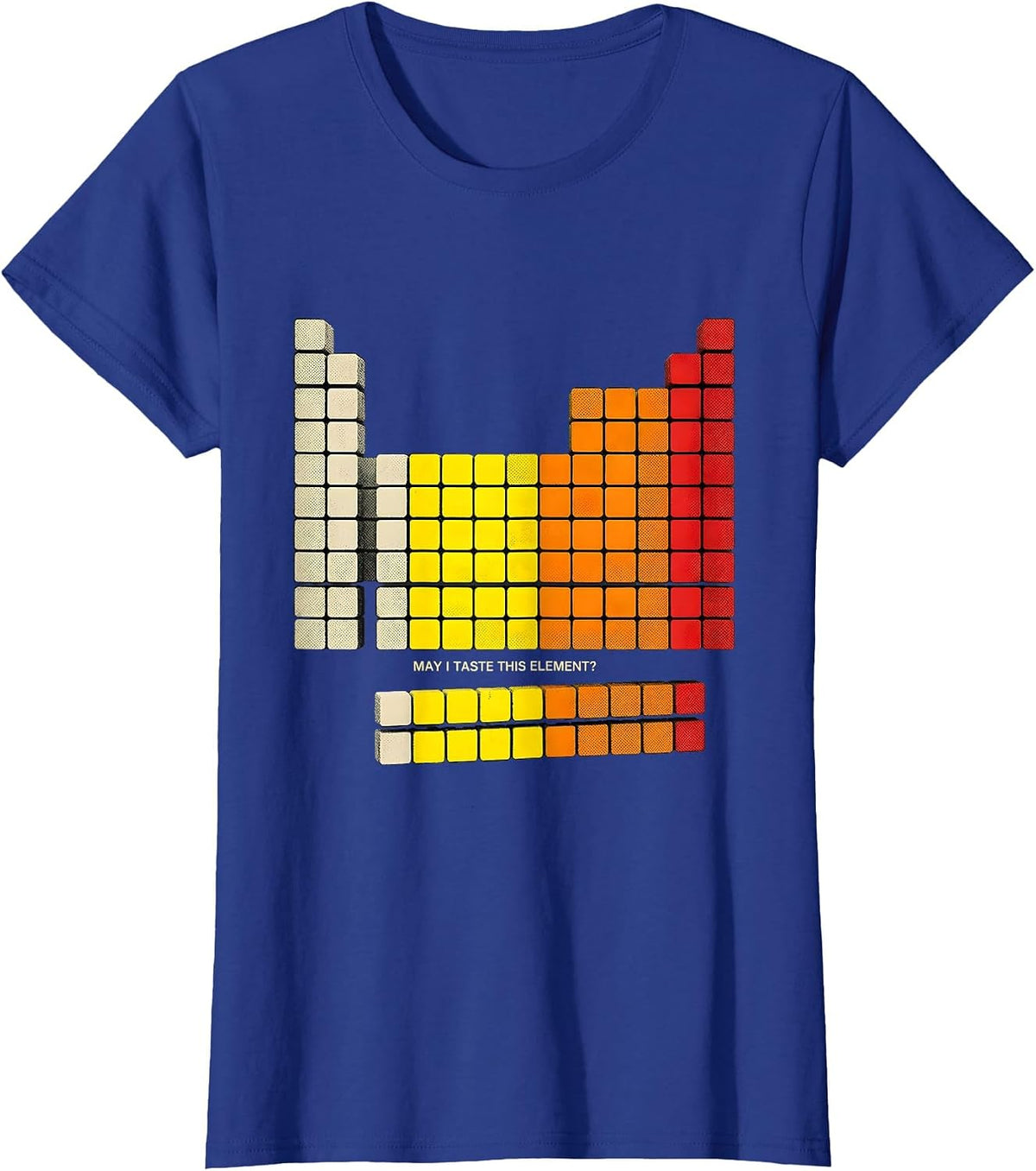 Women's May I Taste This Element Funny Periodic Table Science T-Shirt - Royal Blue