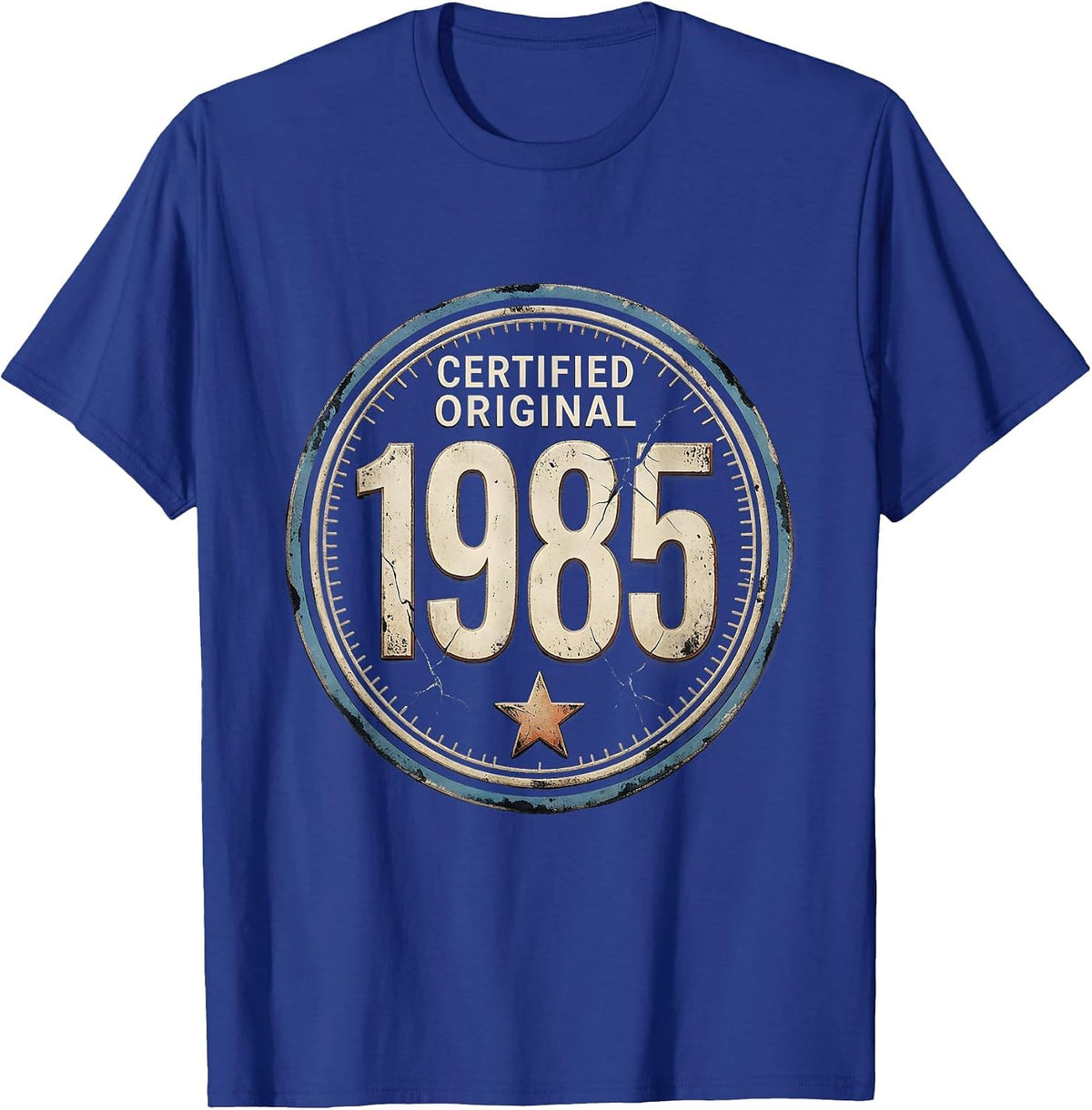 Men's Certified Original 1985 Vintage Stamp 41st Birthday Gift Men T-Shirt - Royal Blue