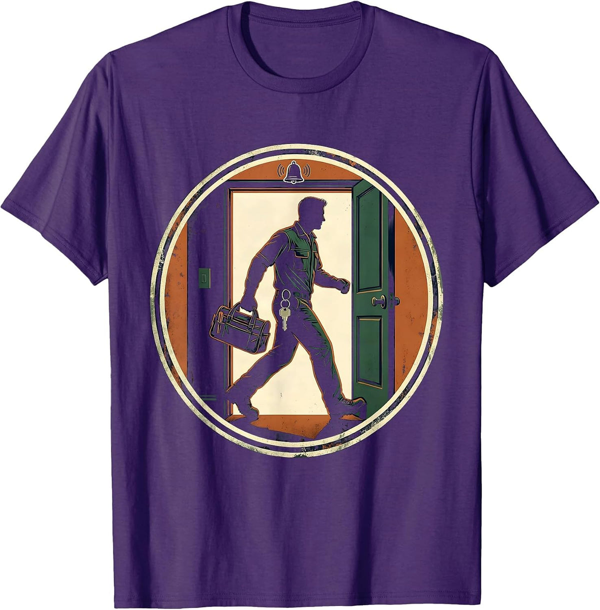 Maintenance Technician Vintage Work Badge Gift T-Shirt - Purple