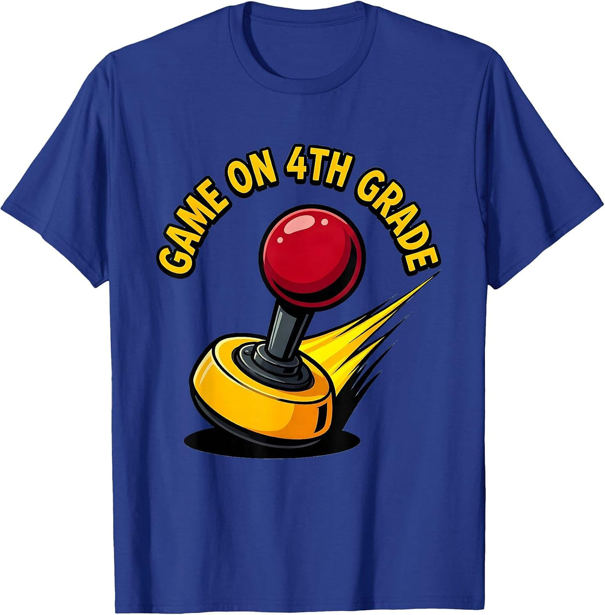Game On 4th Grade Cartoon Back To School Gamer Boys First T-Shirt - Royal Blue