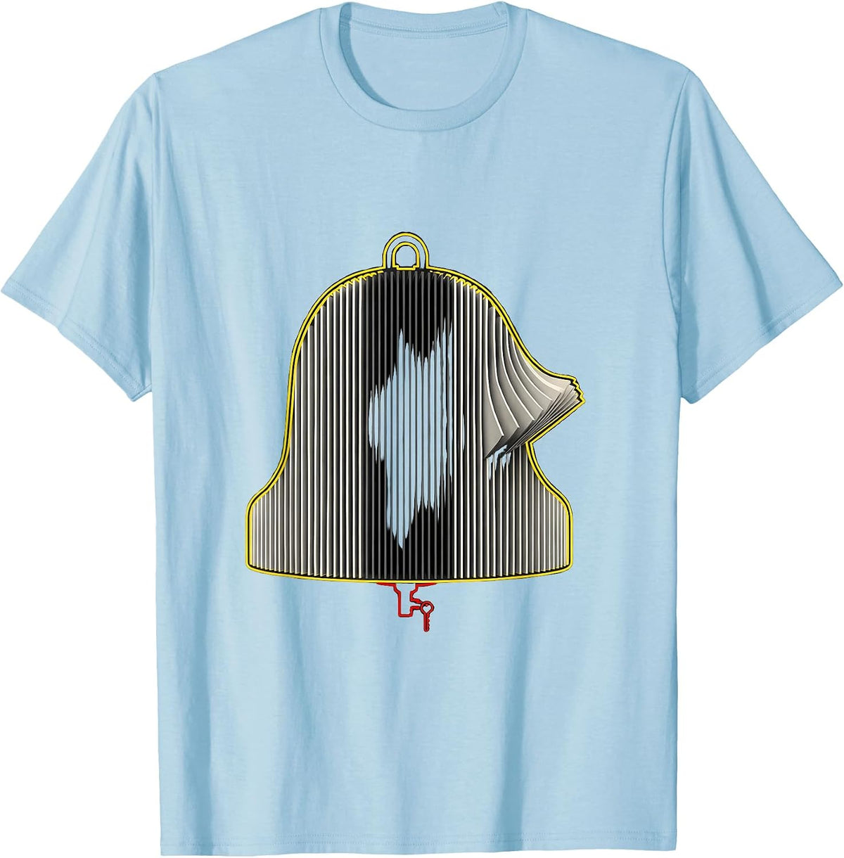 Men's HVAC Filter Ringing Bell Service Maintenance Tech Humor T-Shirt - Baby Blue