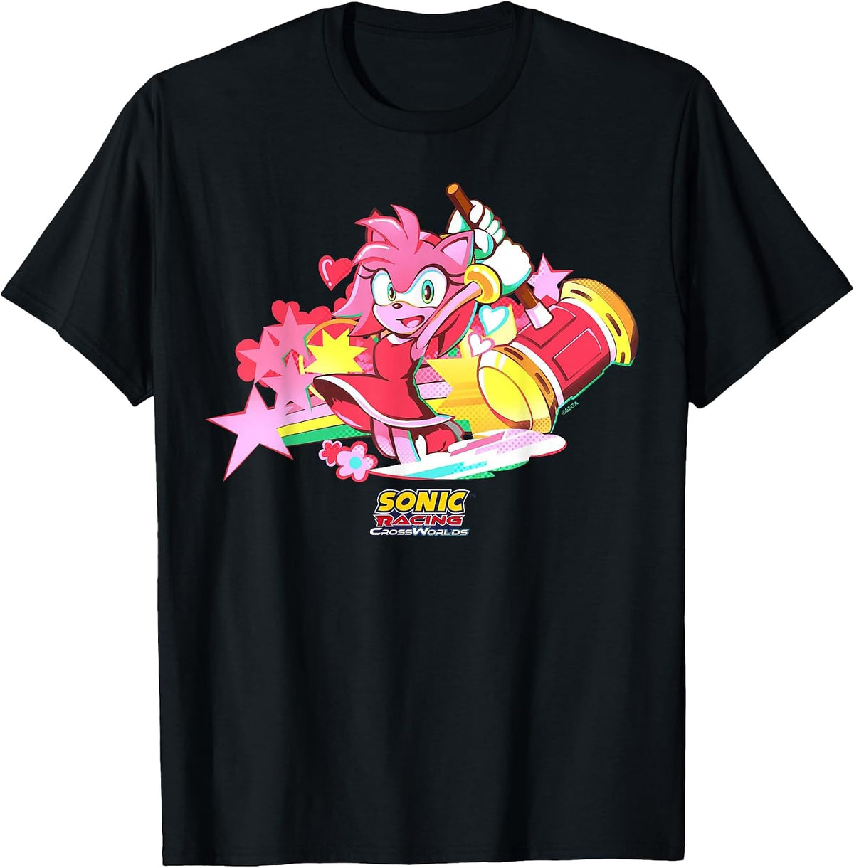 Sonic Racing CrossWorlds - Amy Decal T-Shirt - Black