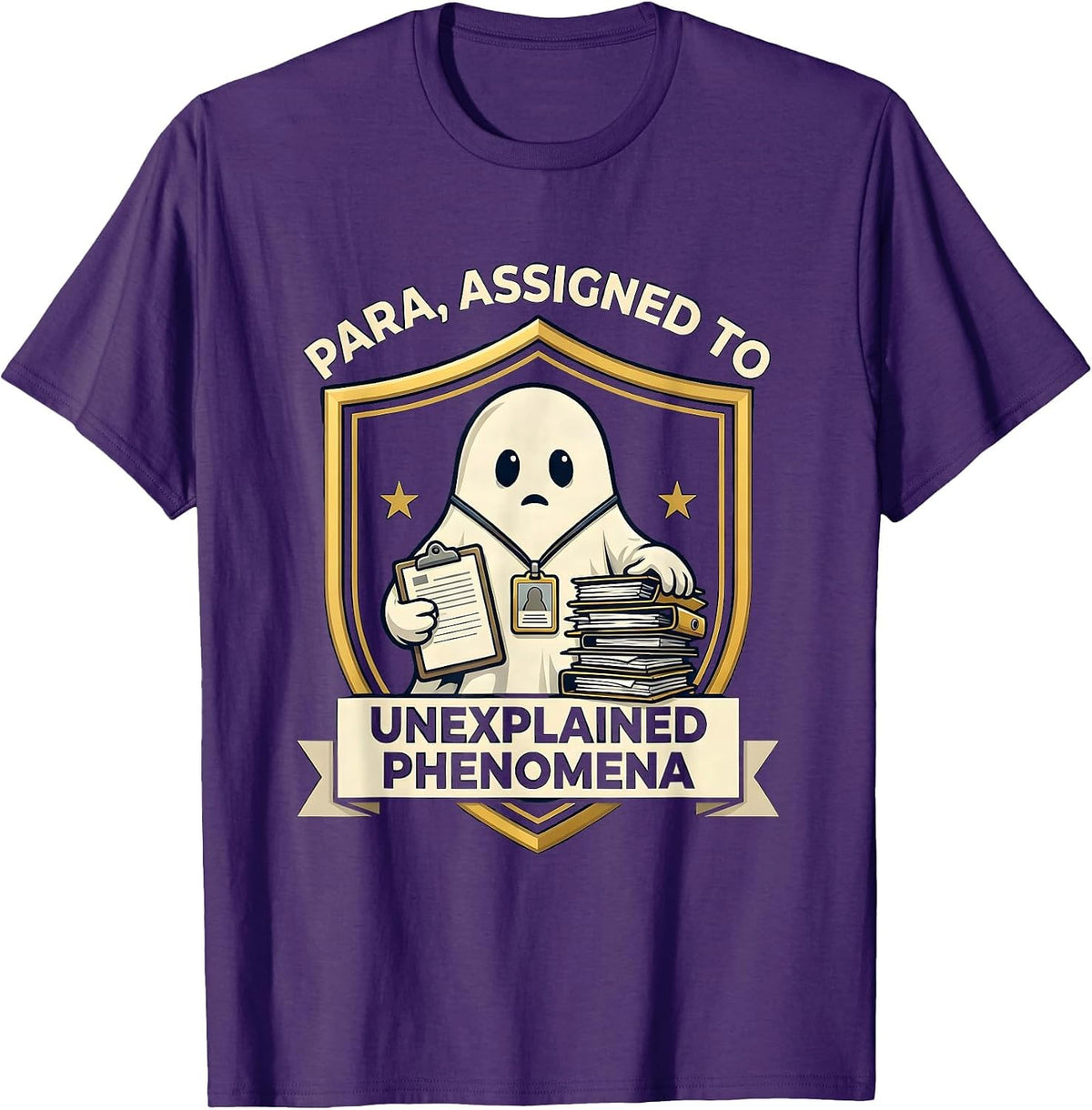 Para, Assigned to Unexplained Phenomena Funny T-Shirt - Purple