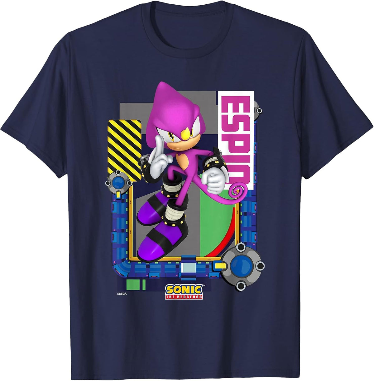 Sonic the Hedgehog - in the Zone - Espio T-Shirt - Navy Blue