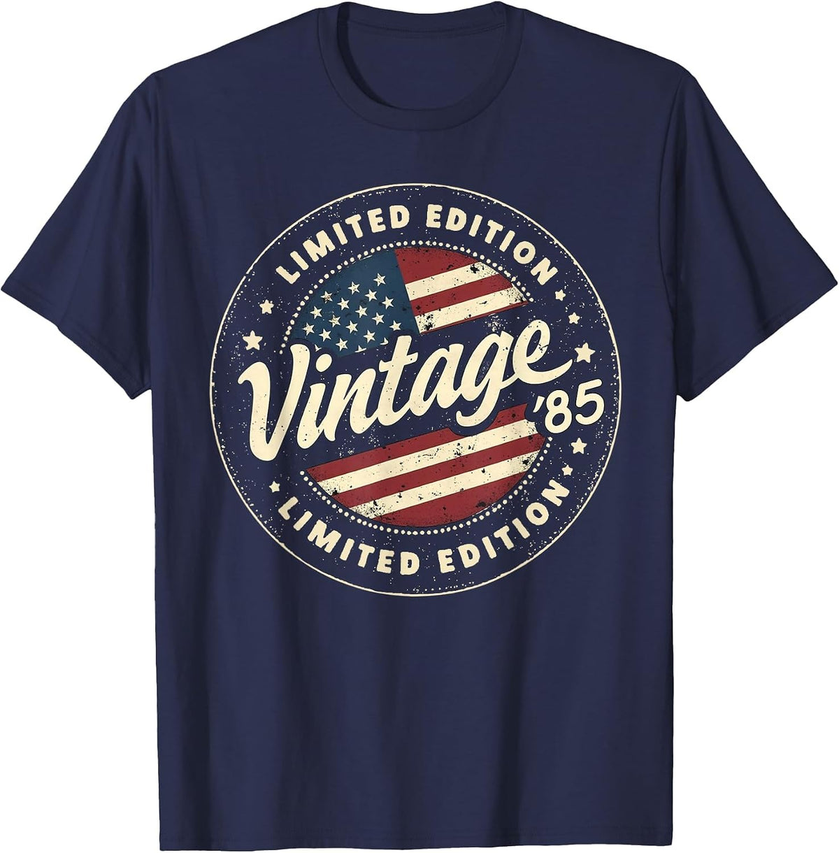 Vintage 40th Birthday Men Born 1985 40 Years Old Bday Mens T-Shirt - Navy Blue