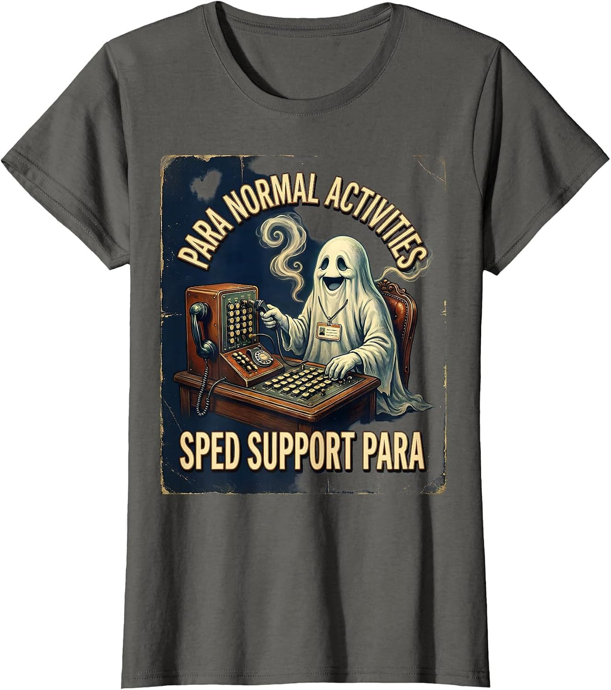 Women's Para Normal Activities SPED Support Para T-Shirt - Asphalt Grey