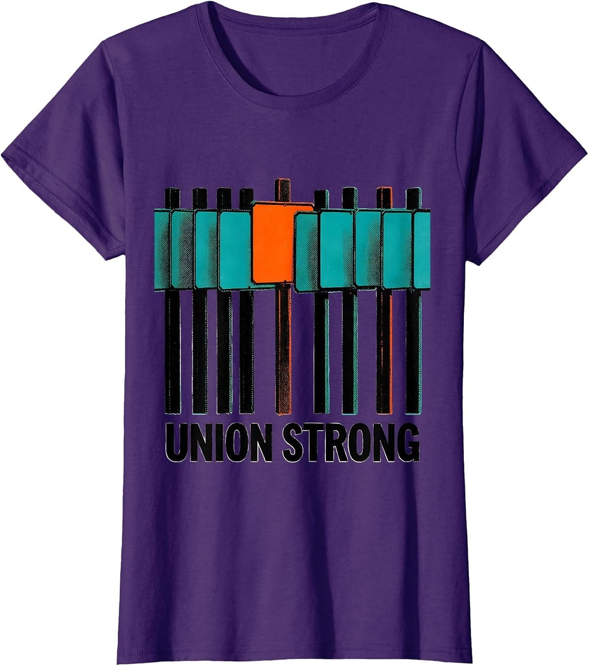 Women's Union Strong Labor Day Skilled Union Worker T-Shirt - Purple