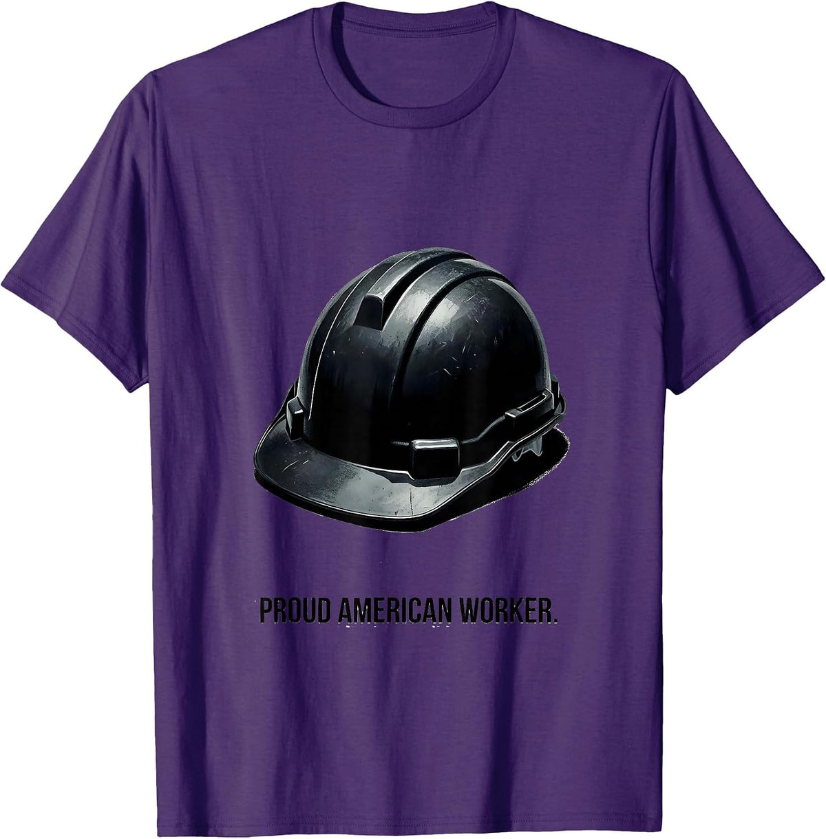 Proud American Worker Patriotic Labor Day Union Pride T-Shirt - Purple