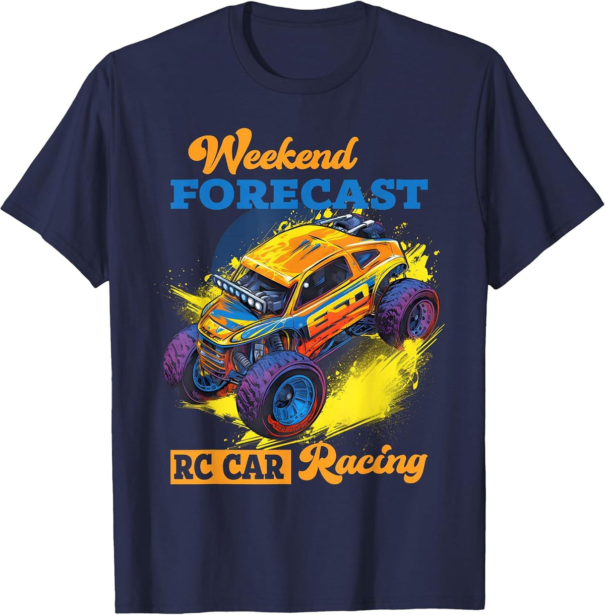 RC Car Racing Remote Control Car Hobbyist T-Shirt - Navy Blue