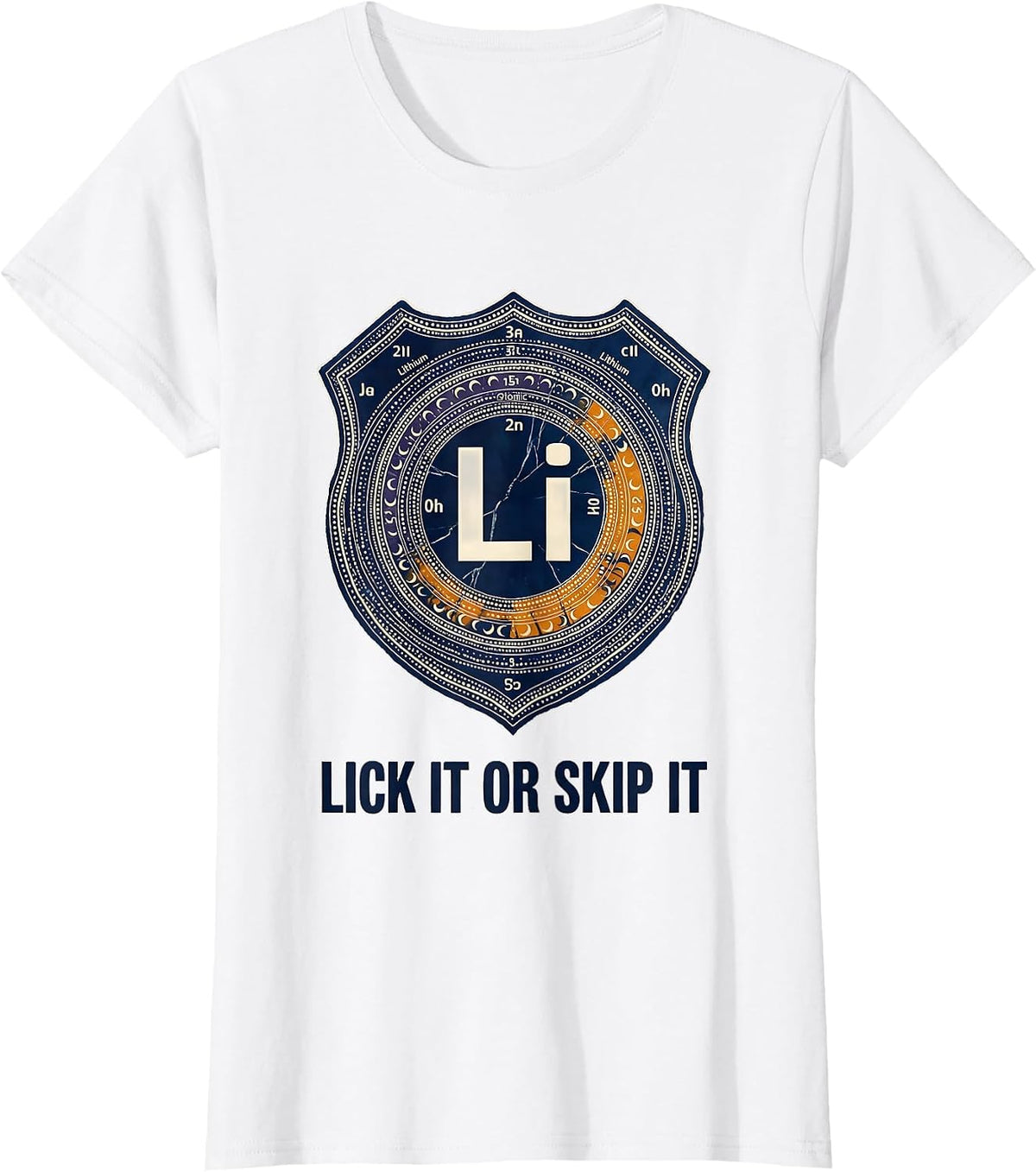 Can I Lick It Periodic Table Science Design T-Shirt - White