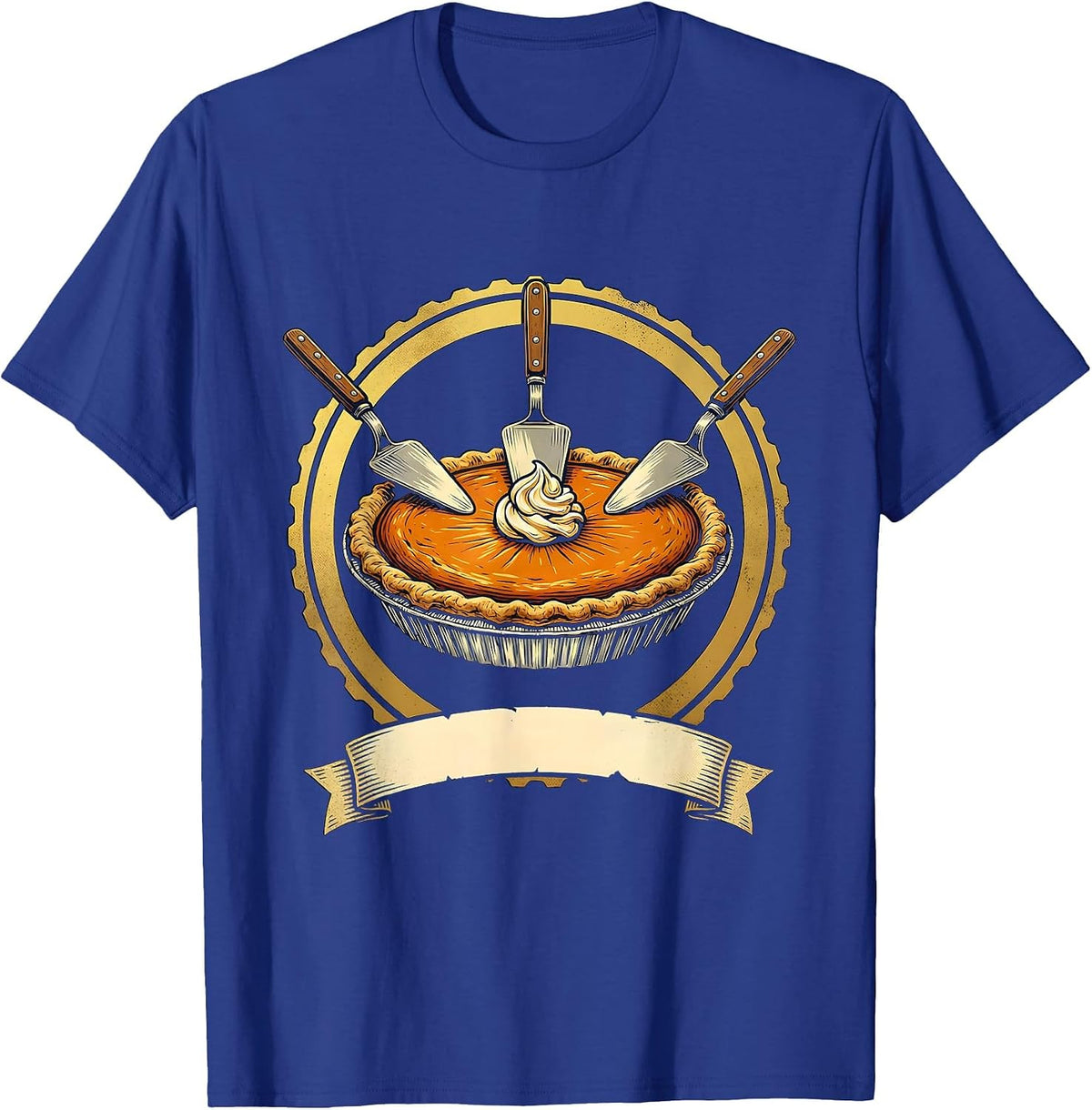 Pumpkin Pie Seal Funny Thanksgiving Food Humor T-Shirt - Royal Blue