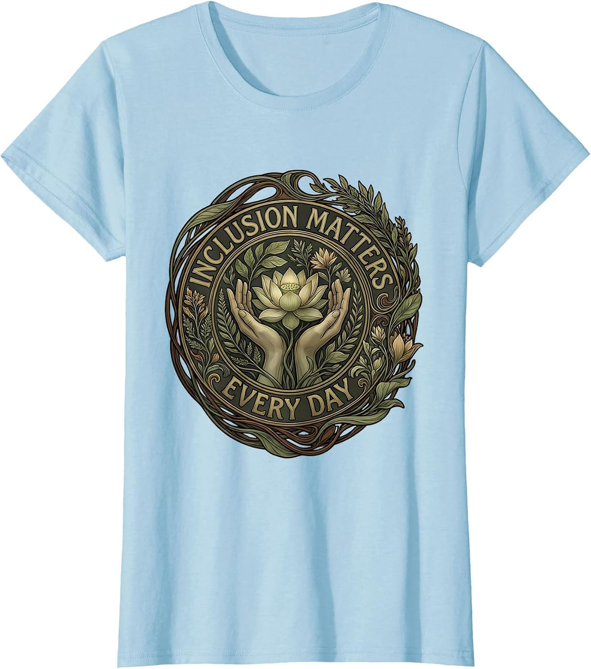 Women's Inclusion Matters Every Day Special Education Tee T-Shirt - Baby Blue