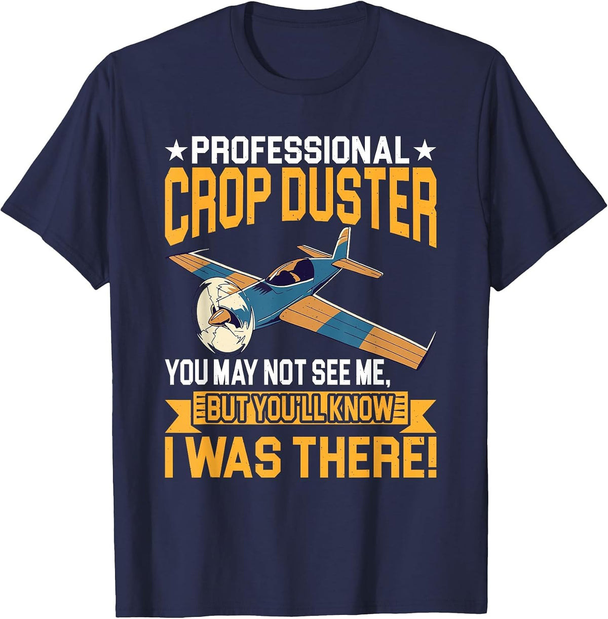 Professional I was There Spray Plane T-Shirt - Navy Blue