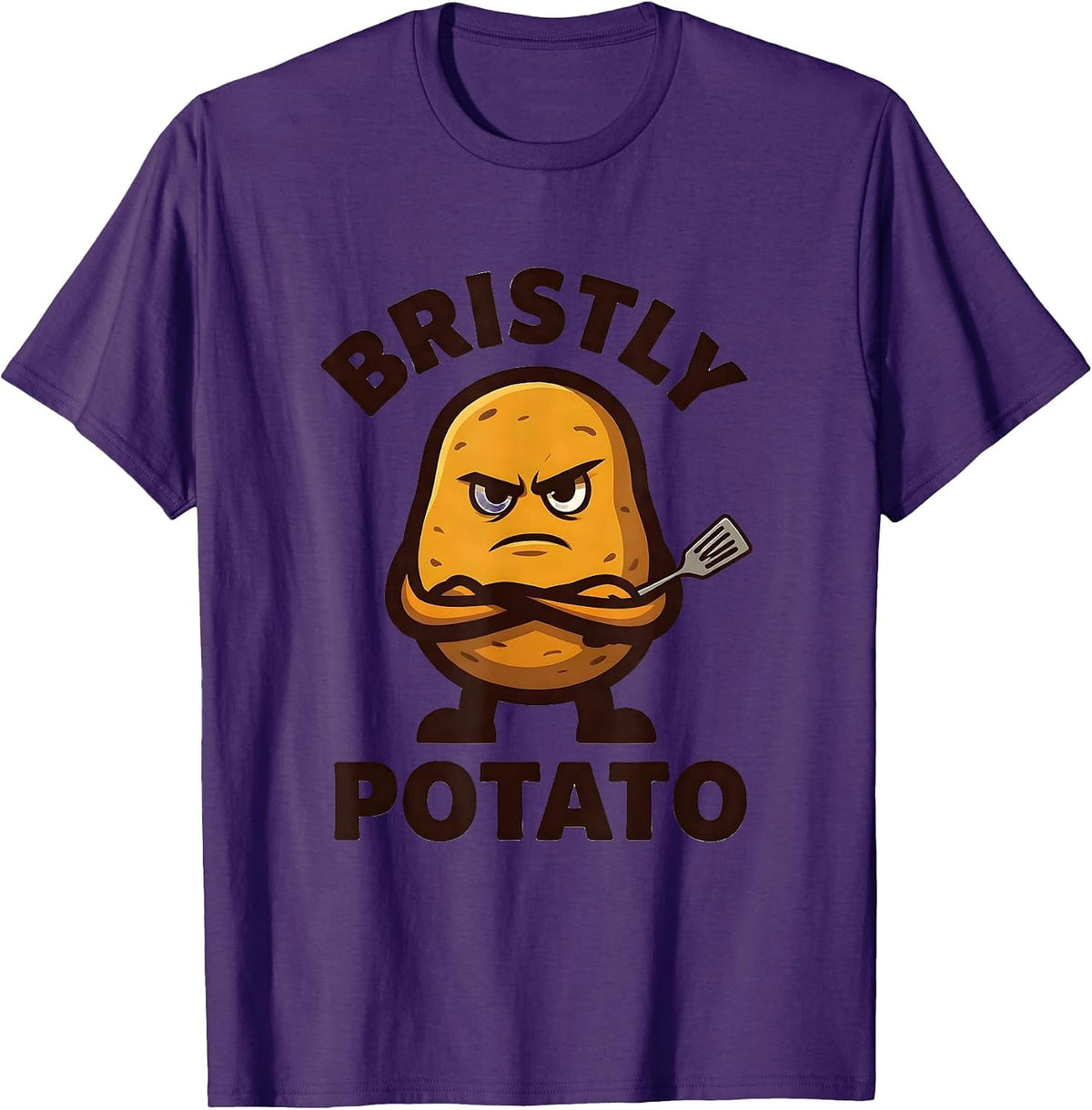 Men's Bristly Potato Funny Couples Thanksgiving Matching T-Shirt - Purple