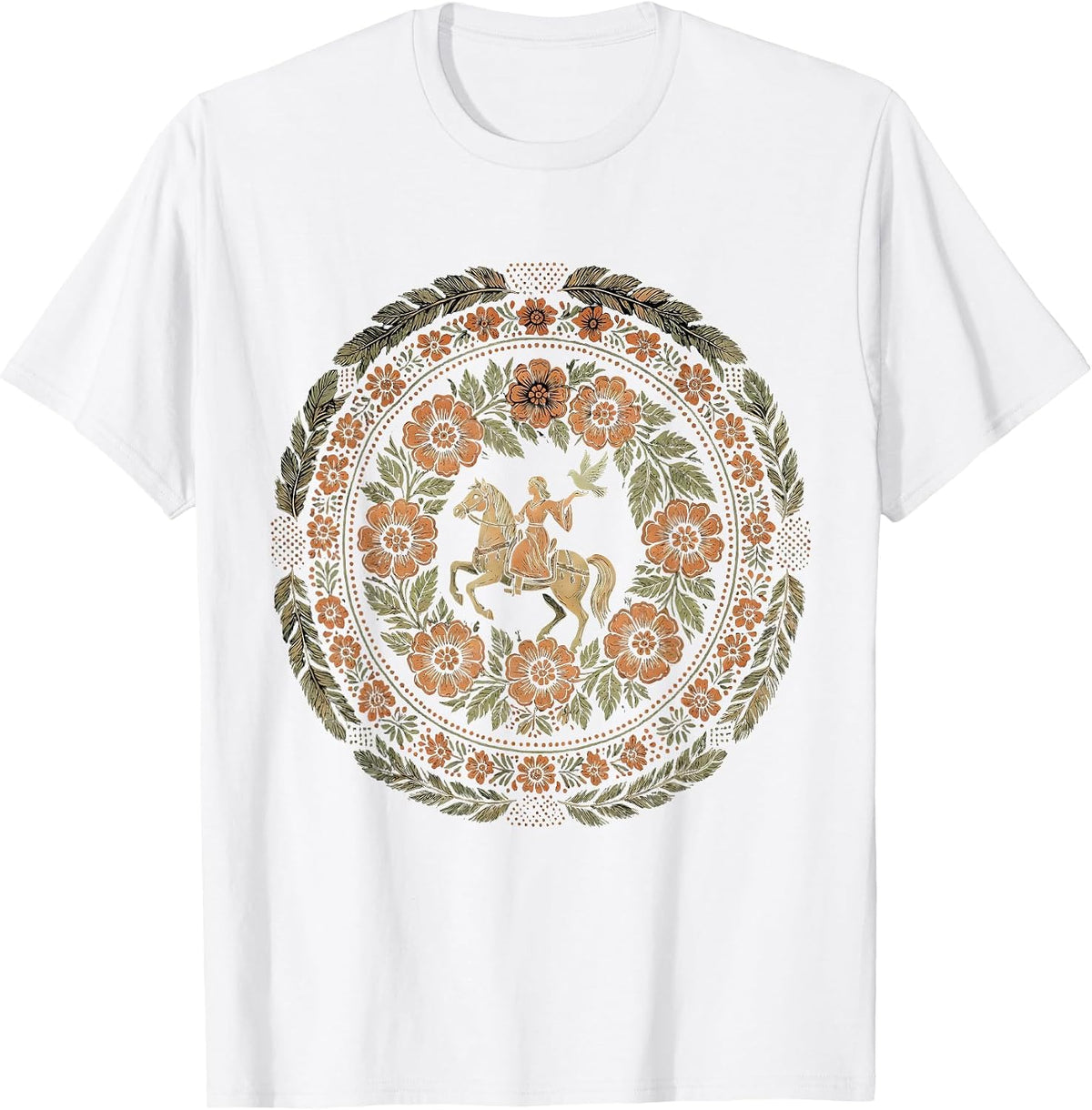 Men's Rodeo Rider Releasing Dove Graphic Tee T-Shirt - White