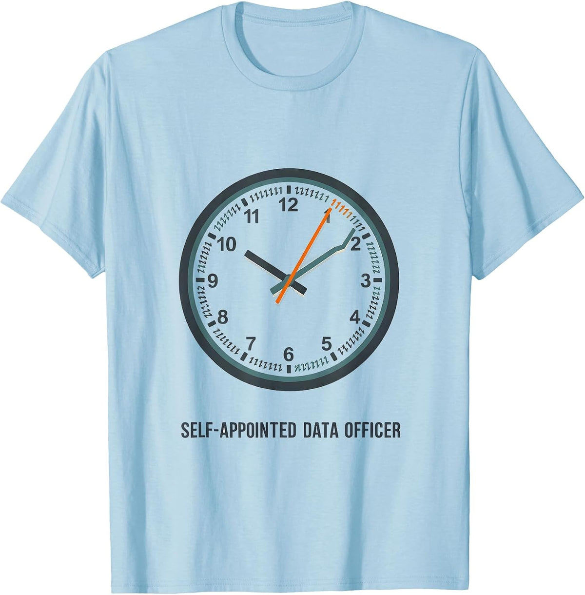 Men's Self-Appointed Data Officer Editorial Conceptual ABA T-Shirt - Baby Blue