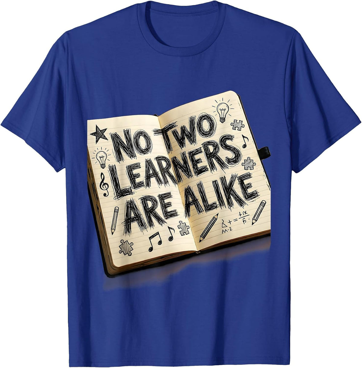 No Two Learners Are Alike Special Education Tee T-Shirt - Royal Blue