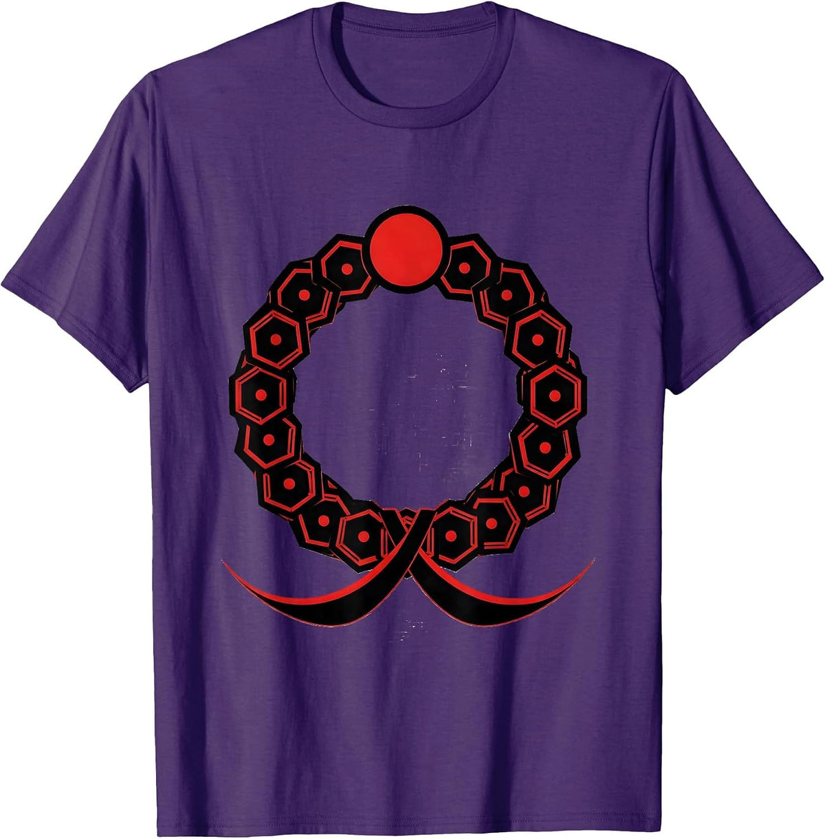 Circular Molecular Ring Geometric Science Nerd Humor T-Shirt - Purple