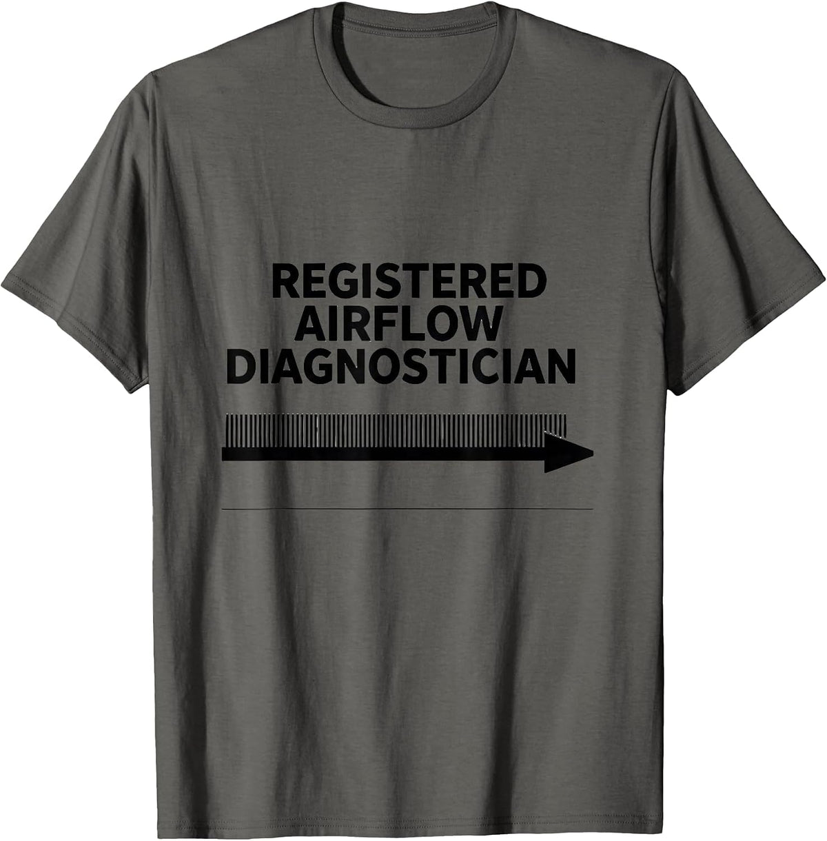 Men's Registered Airflow Diagnostician Funny HVAC Technician Dad T-Shirt - Asphalt Grey