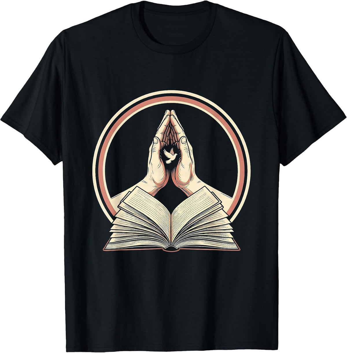 Men's Teacher Kindness High Five Notebook Illustration T-Shirt - Black