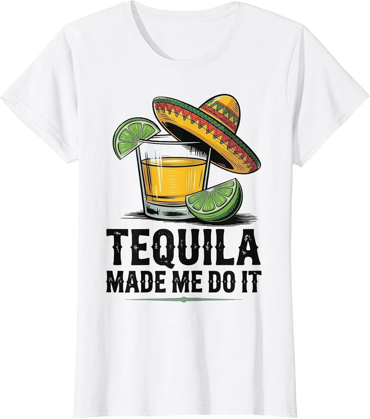 Tequila Made Me Do It T-Shirt - White