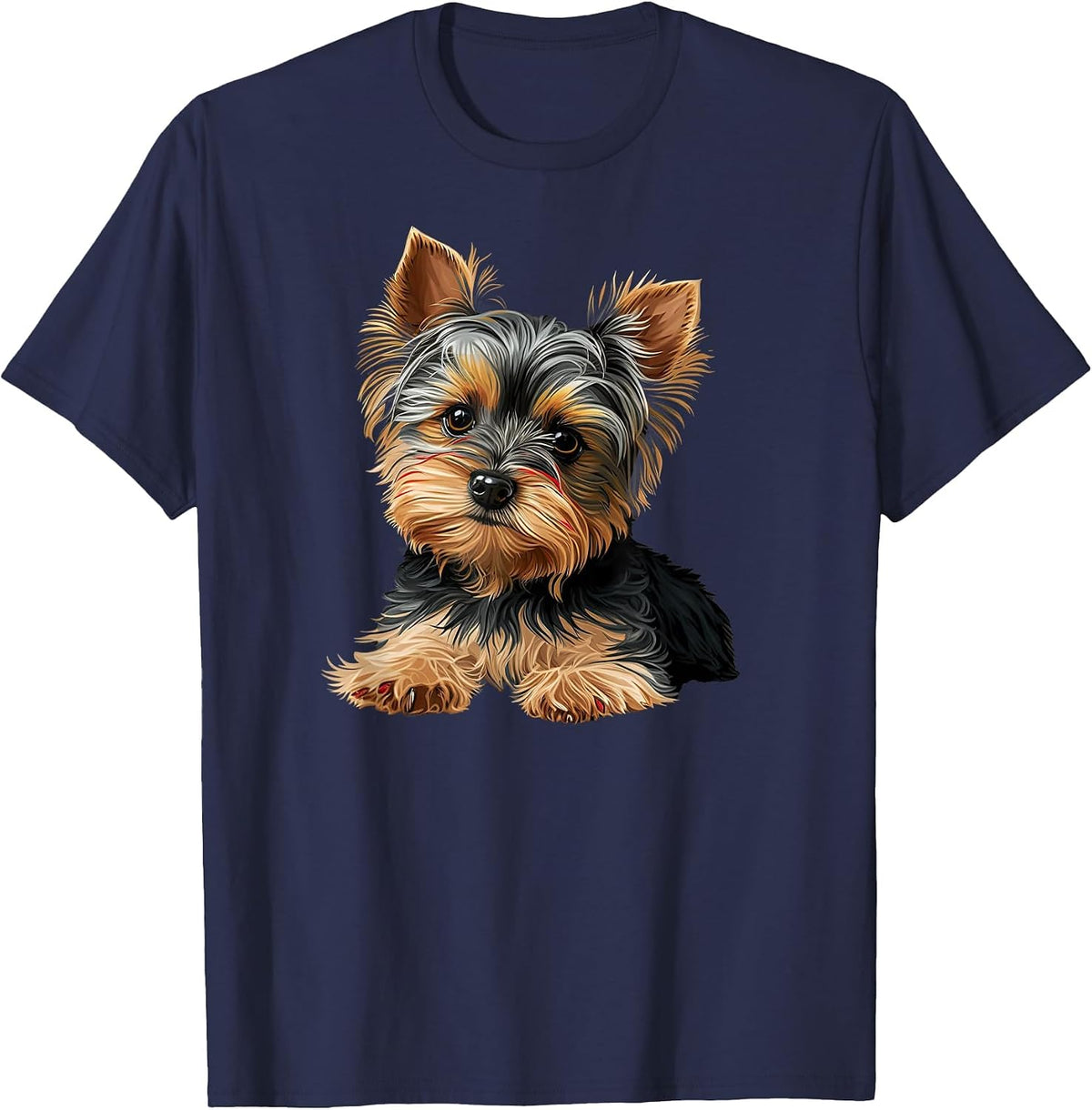 Funny Yorkshire Terrier Cute Puppy T-Shirt - Navy Blue