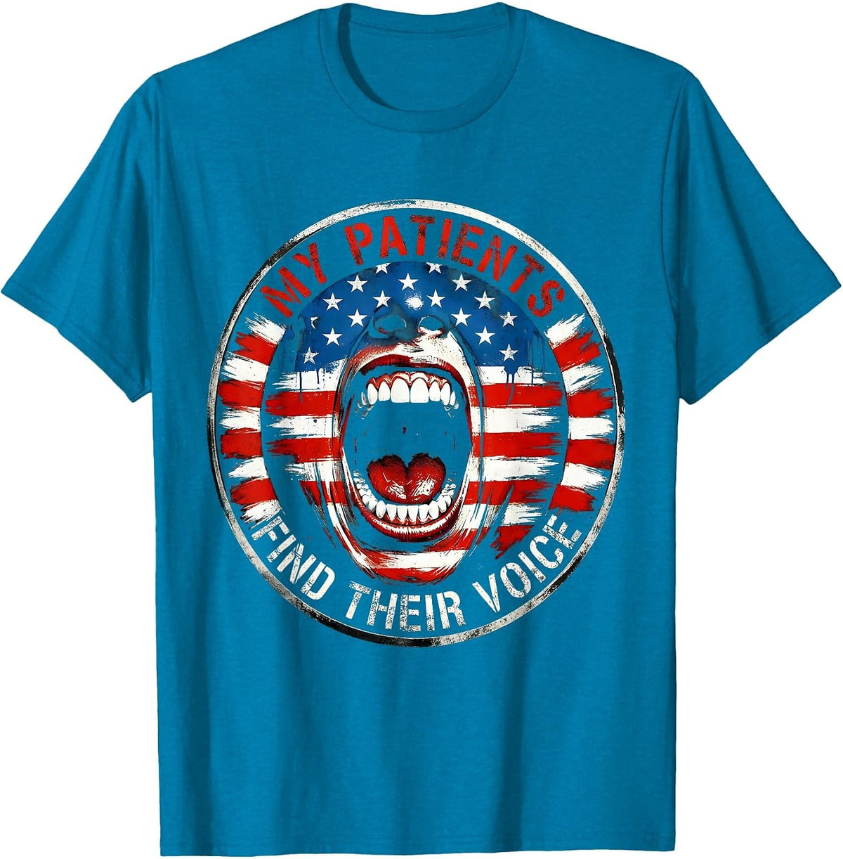 My Patients Find Their Voice Speech Therapy Design T-Shirt - Sapphire Blue