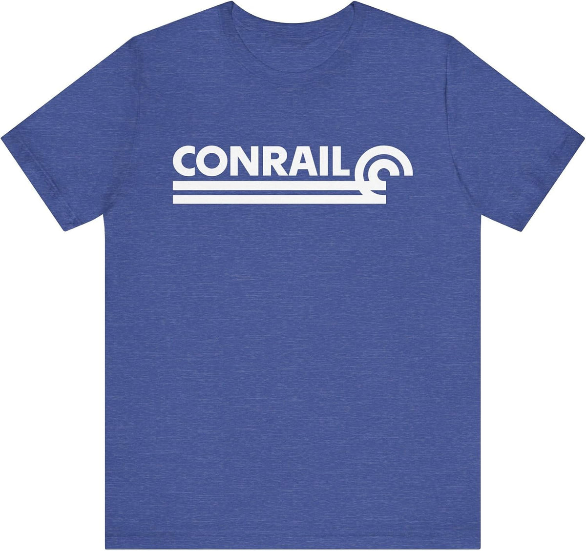 Conrail Logo (White) Tee | Heather Blue - Heather True Royal