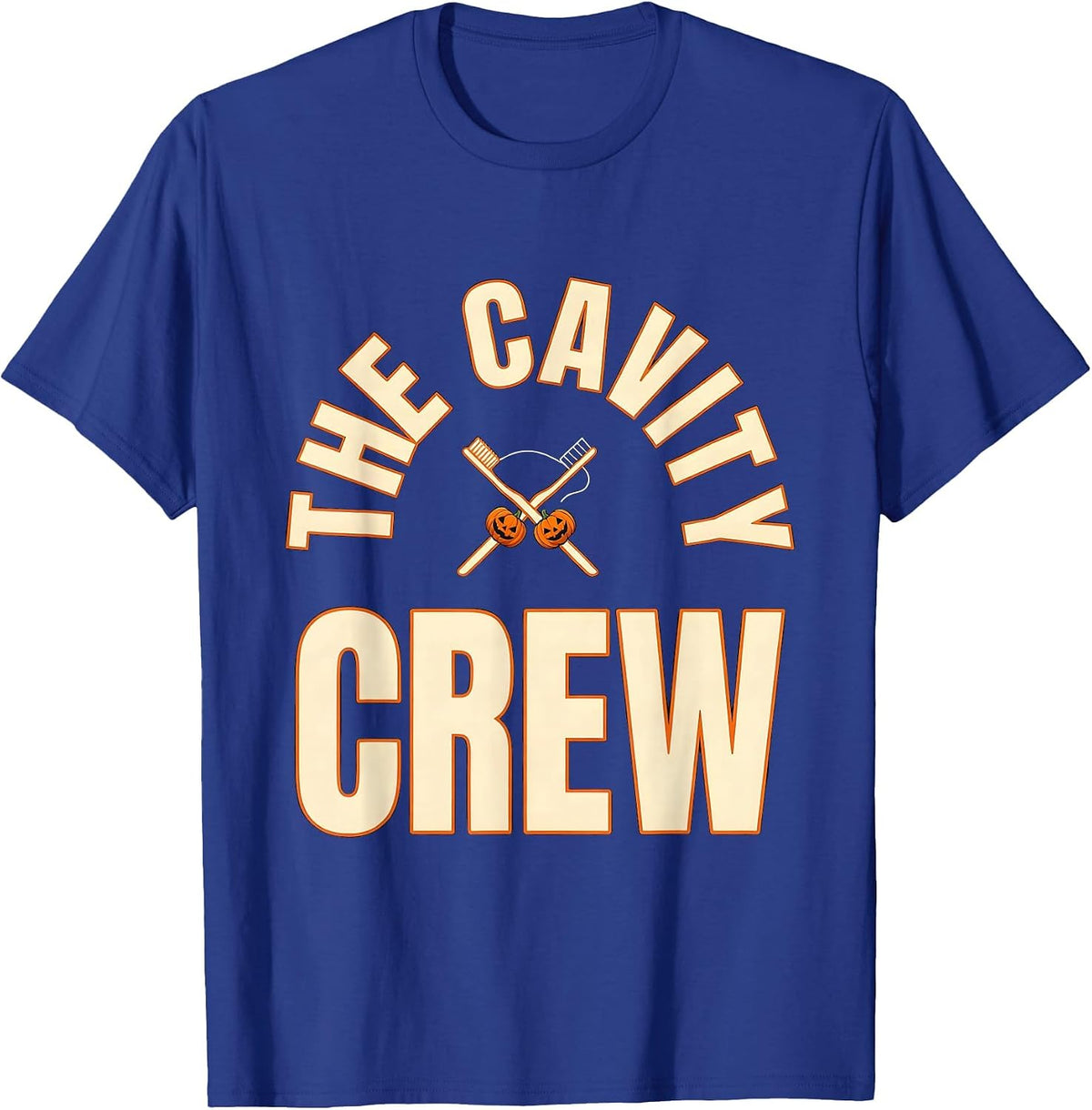 Men's The Cavity Crew Halloween Dentist Dental Humor Costume T-Shirt - Royal Blue