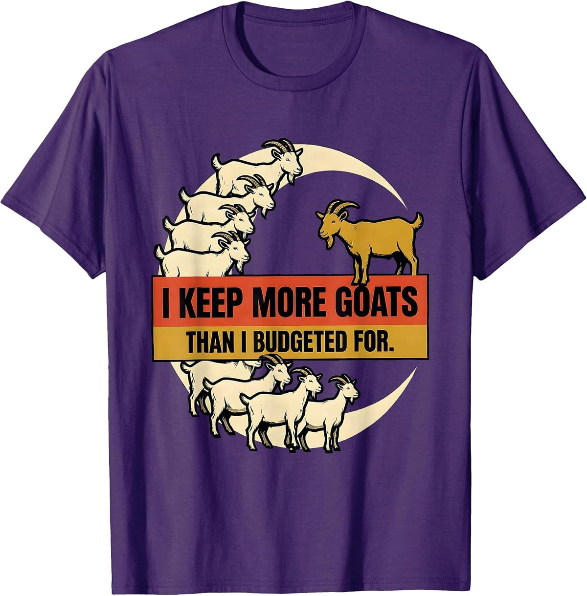 Men's I Keep More Goats Than I Budgeted For Funny Goat Lover T-Shirt - Purple