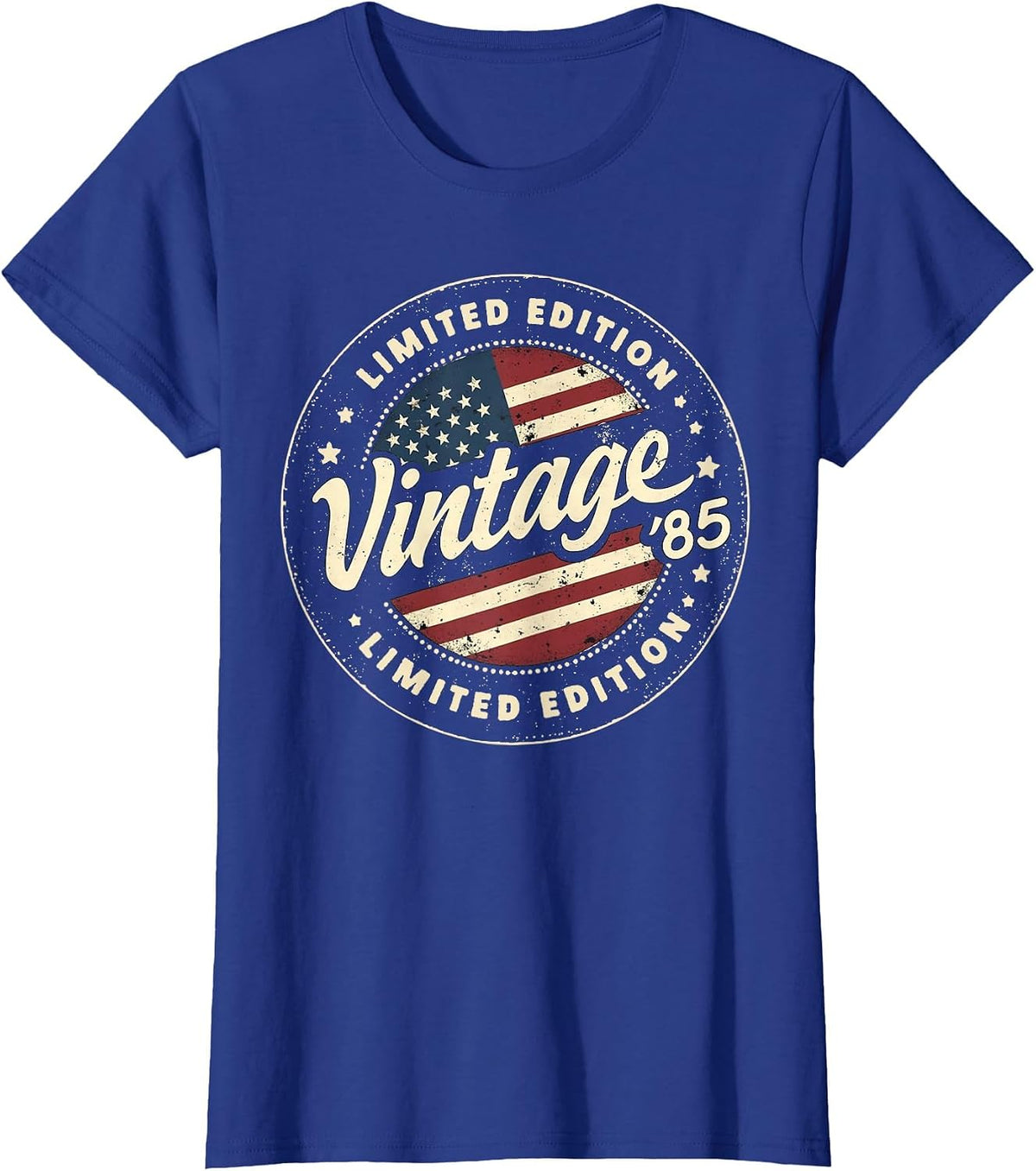 Vintage 40th Birthday Men Born 1985 40 Years Old Bday Mens T-Shirt - Royal Blue