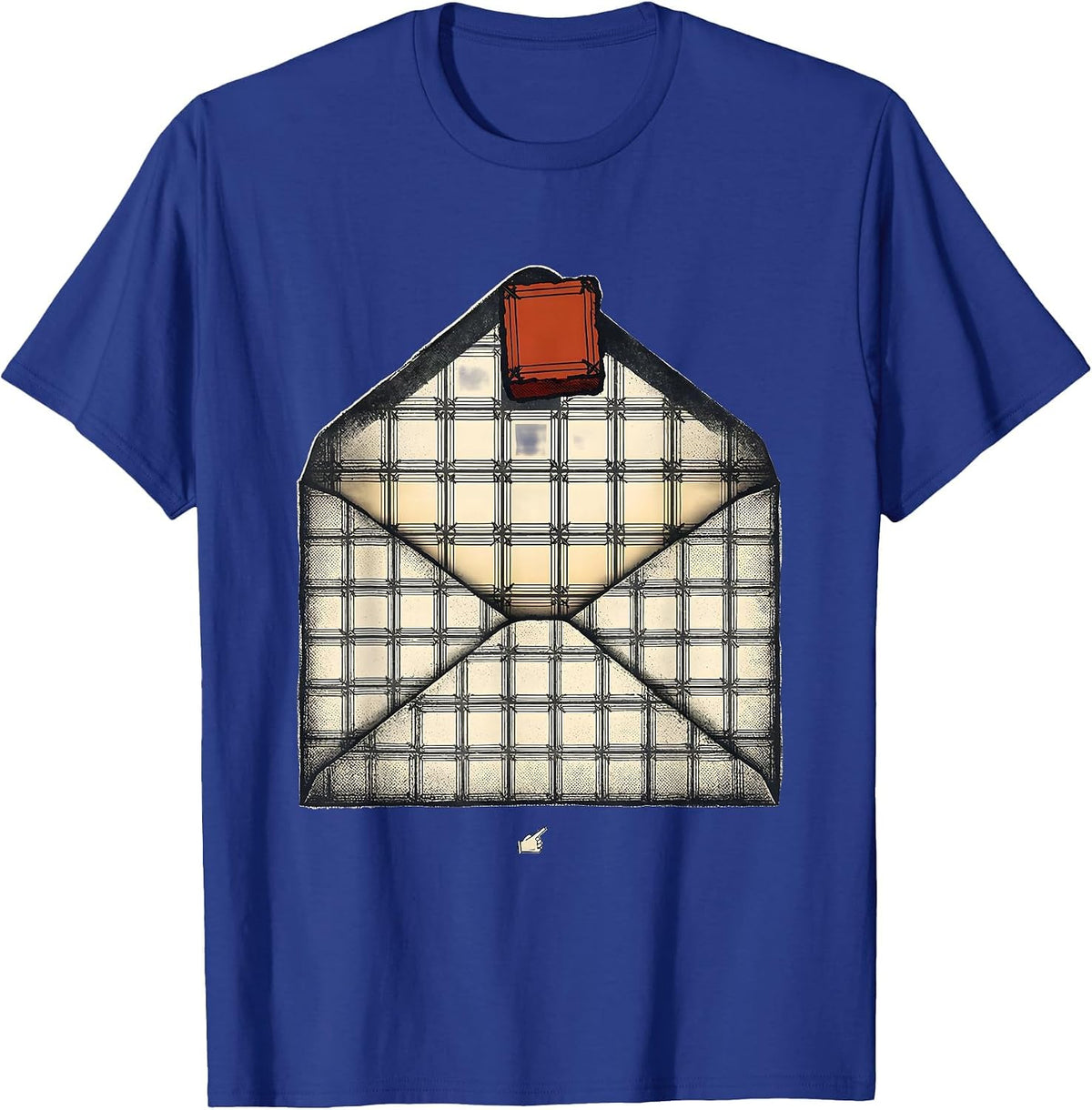 Men's Periodic Table Envelope Wood Type Letterpress Science Humor T-Shirt - Royal Blue