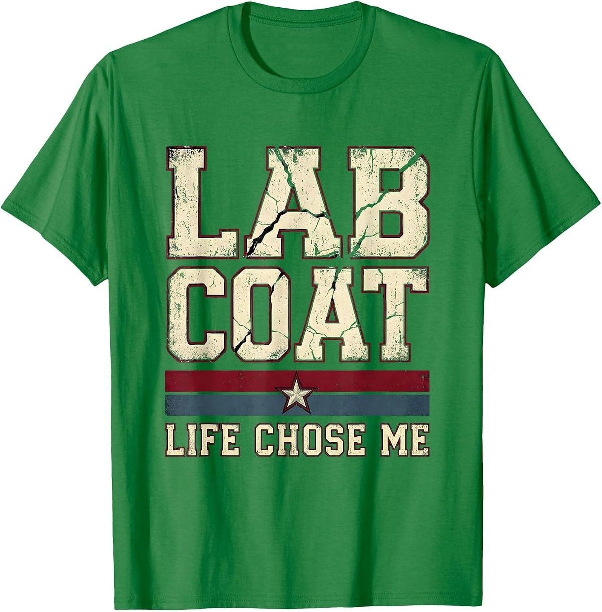 Men's Lab Coat Life Chose Me Science Teacher Design T-Shirt - Kelly Green
