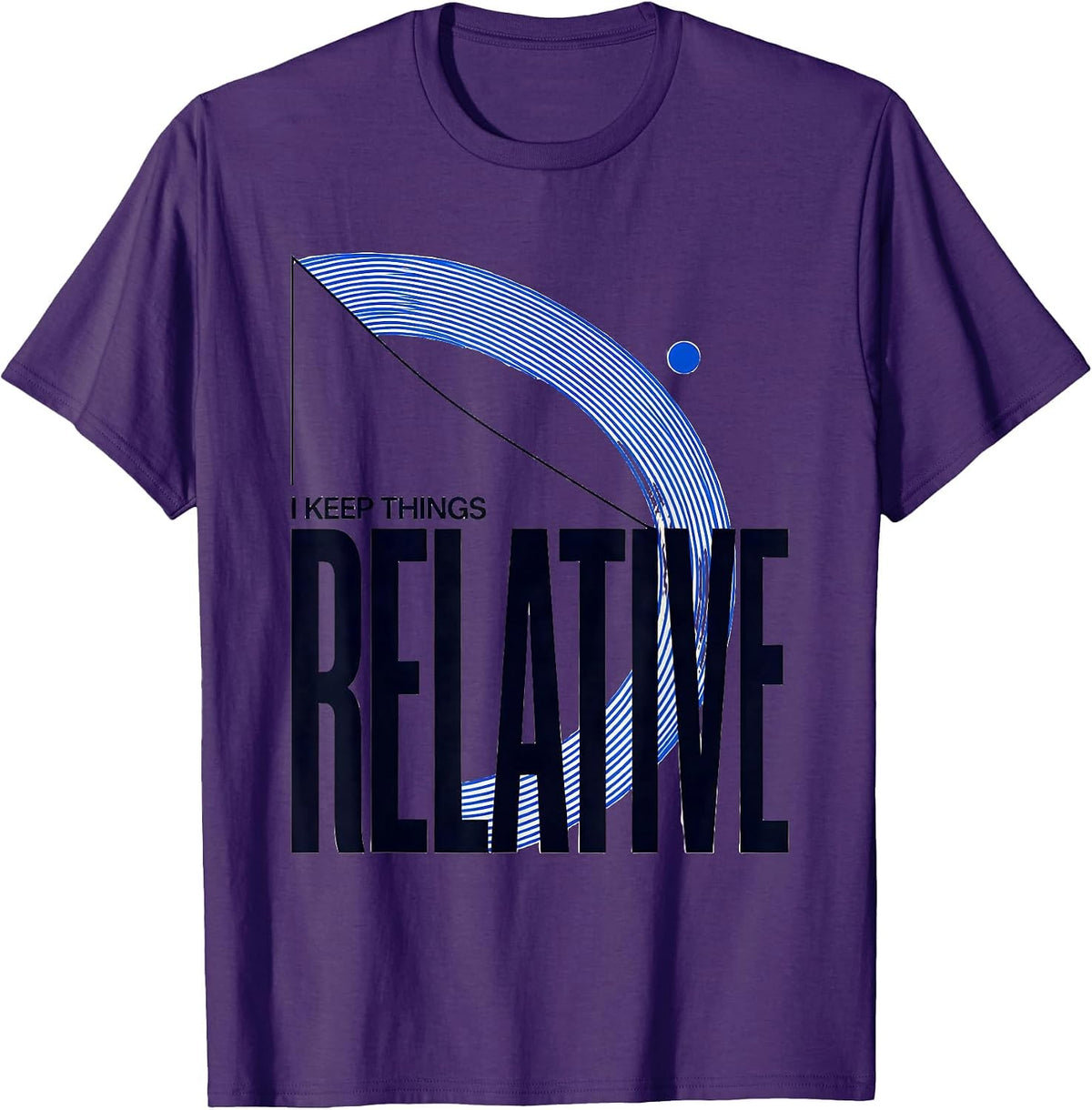 Men's I Keep Things Relative Funny Science Nerd Periodic Table T-Shirt - Purple