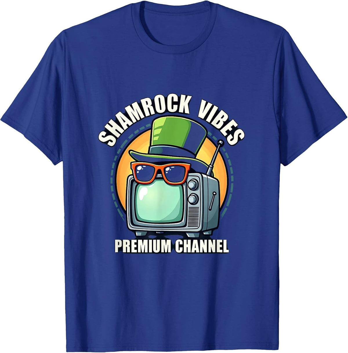 Shamrock Vibes St Patricks Day Mens Design T-Shirt - Royal Blue