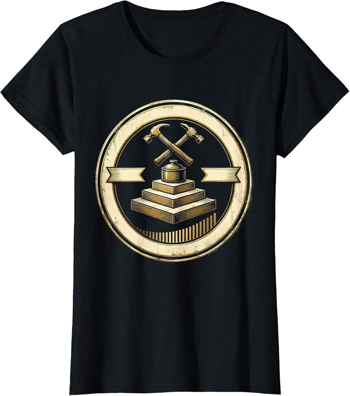 Sealed Forge Emblem Blacksmith Hobbyist Humor T-Shirt - Black