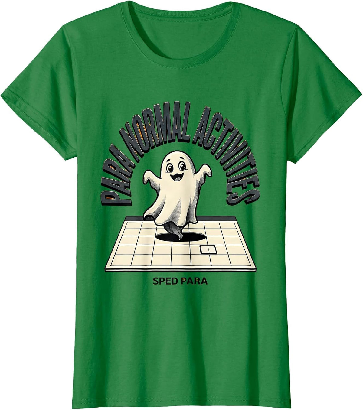Para Normal Activities SPED Para Funny Ghost Halloween T-Shirt - Kelly Green